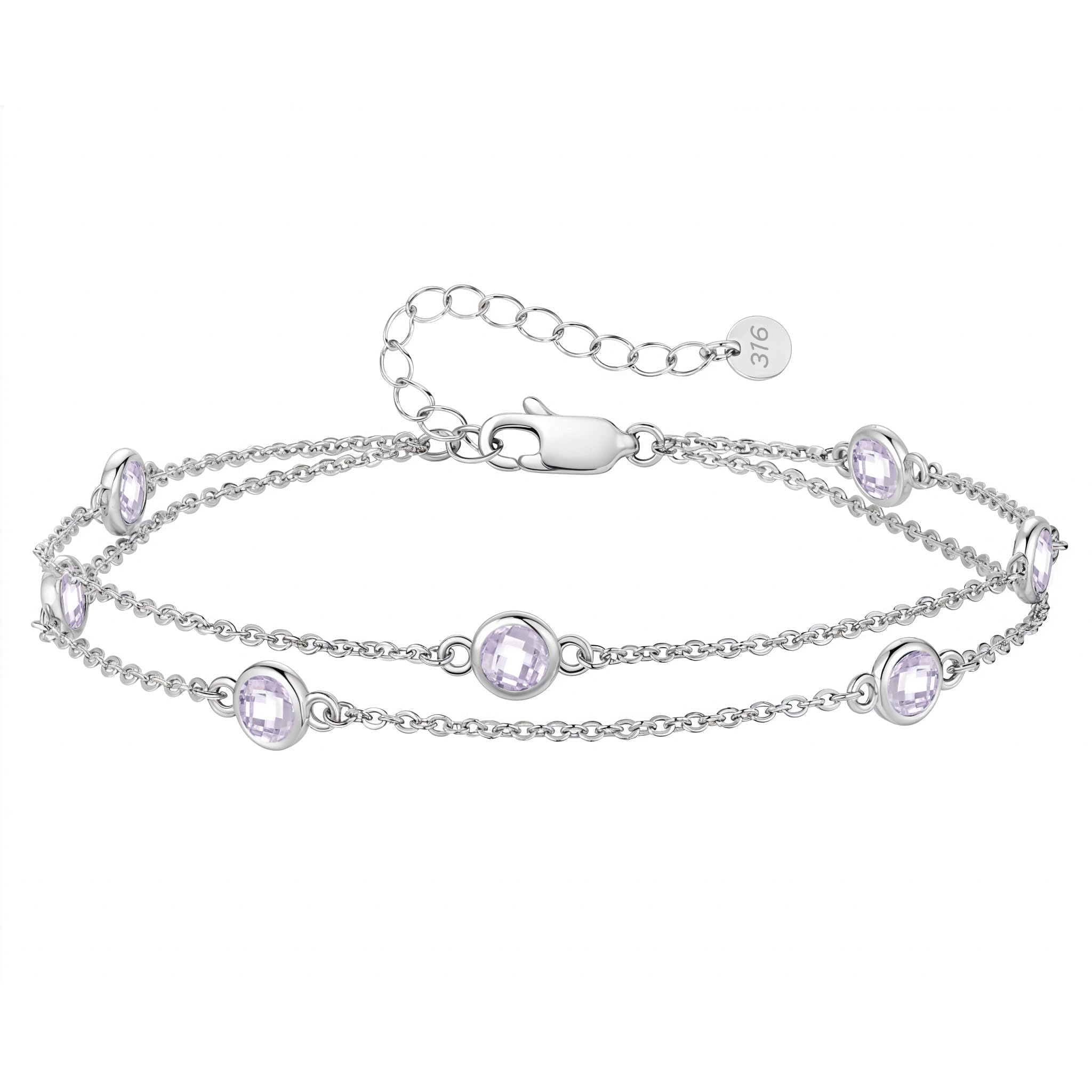 LOUISA SECRET Pferdeaugen Armband Damen 925 Sterling Silber Zirkonia Gold Armbänder Verstellbar Valentinstag Muttertag Geburtstags Weihnachten Geschenk für Sie Frauen Freundin mama