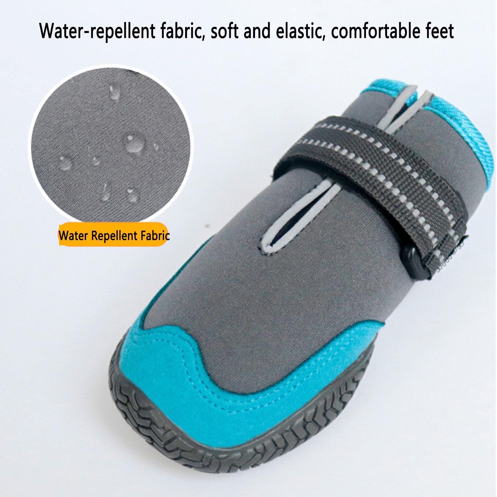 JUSHZ Hundeschuhe Wasserdicht Pfotenschutz Dog Shoes Hund Schuhe Neopren Für Große Hunde Abriebfester Anti Rutsch Gegen Hitze rutschfeste Sohle Riemen Sommer Wasserdicht Atmungsaktiv (7,pink)