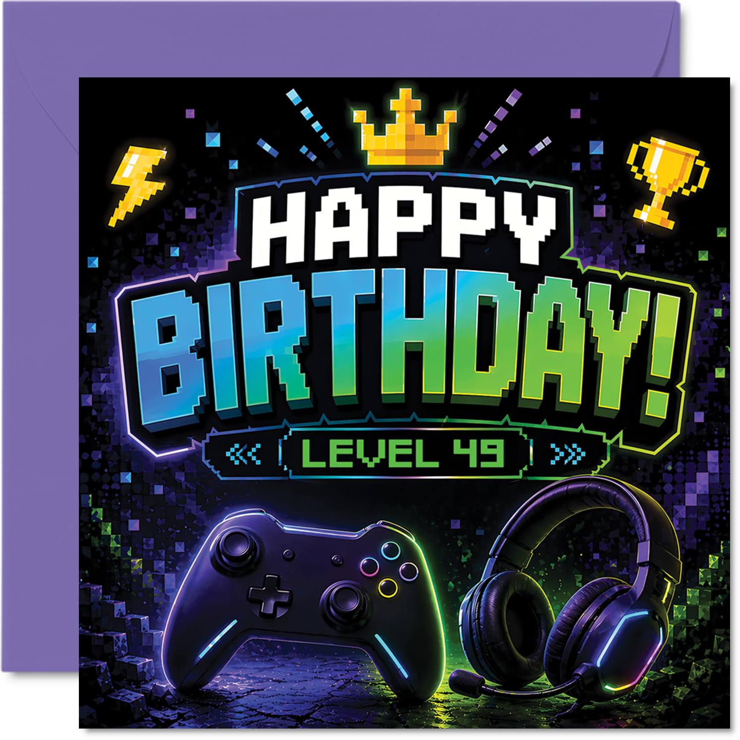Playful 49th Birthday Card, Level Up Your Birthday