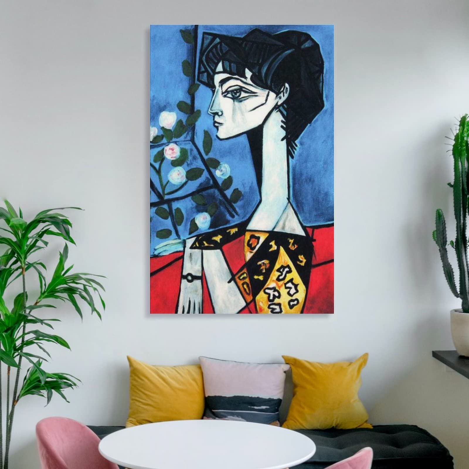 Amazon.co.jp: パブロ・ピカソ「ジャクリーヌ・ロックと花