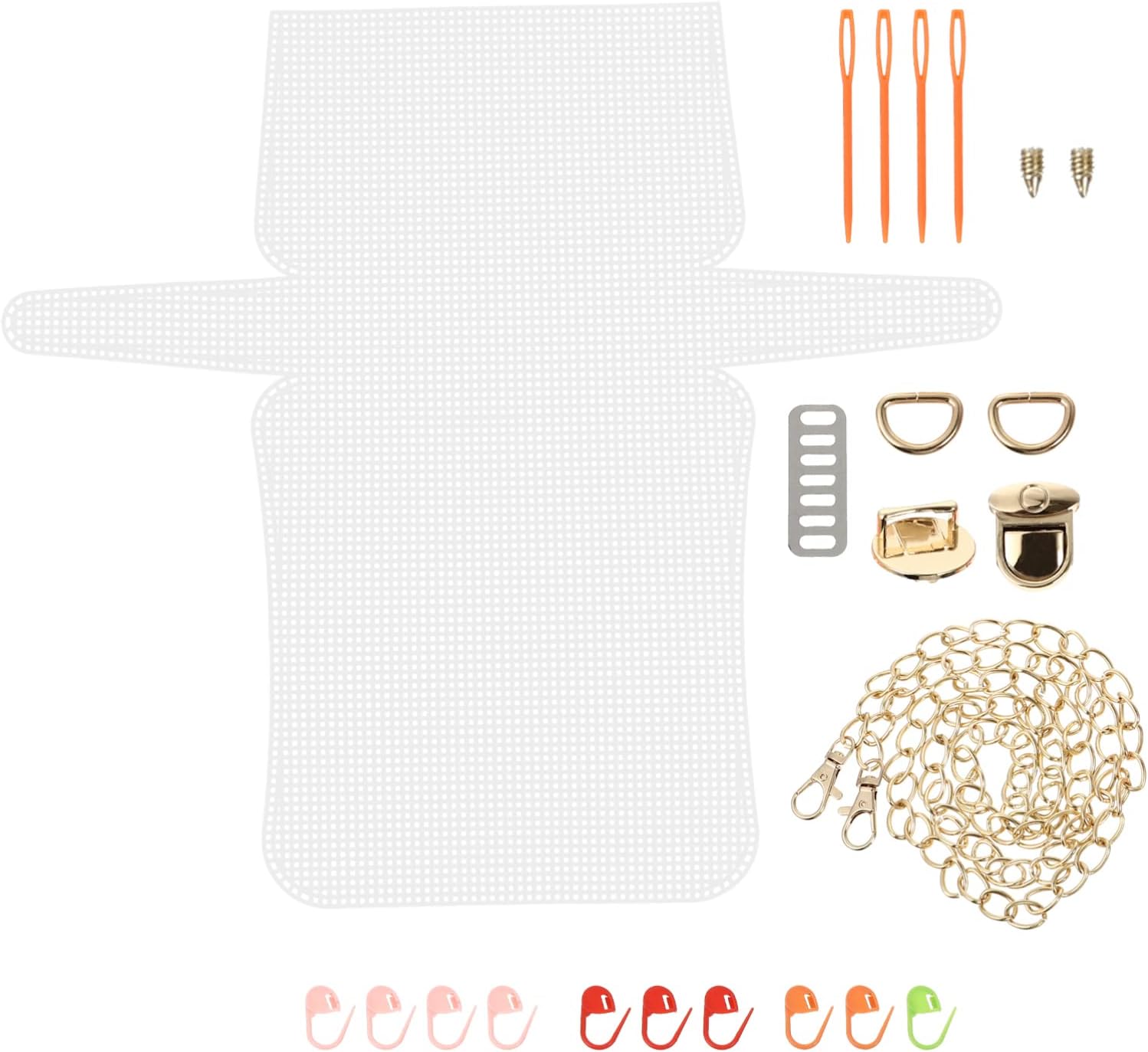 EXCEART Plastic Mesh Canvas Sheets 17.9X16.3 Inch Bag Shaper Insert for Braided Accessories Plastic Grid Sheet Craft Loom Tool for Purse Making Supplies Crochet Bag