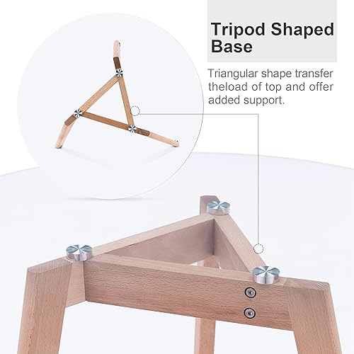 Miniatura 7 de ivinta Juego de mesa de comedor pequeña para 2 mesa de comedor redonda de cristal con dos sillas de comedor de plástico negro juego de mesa de