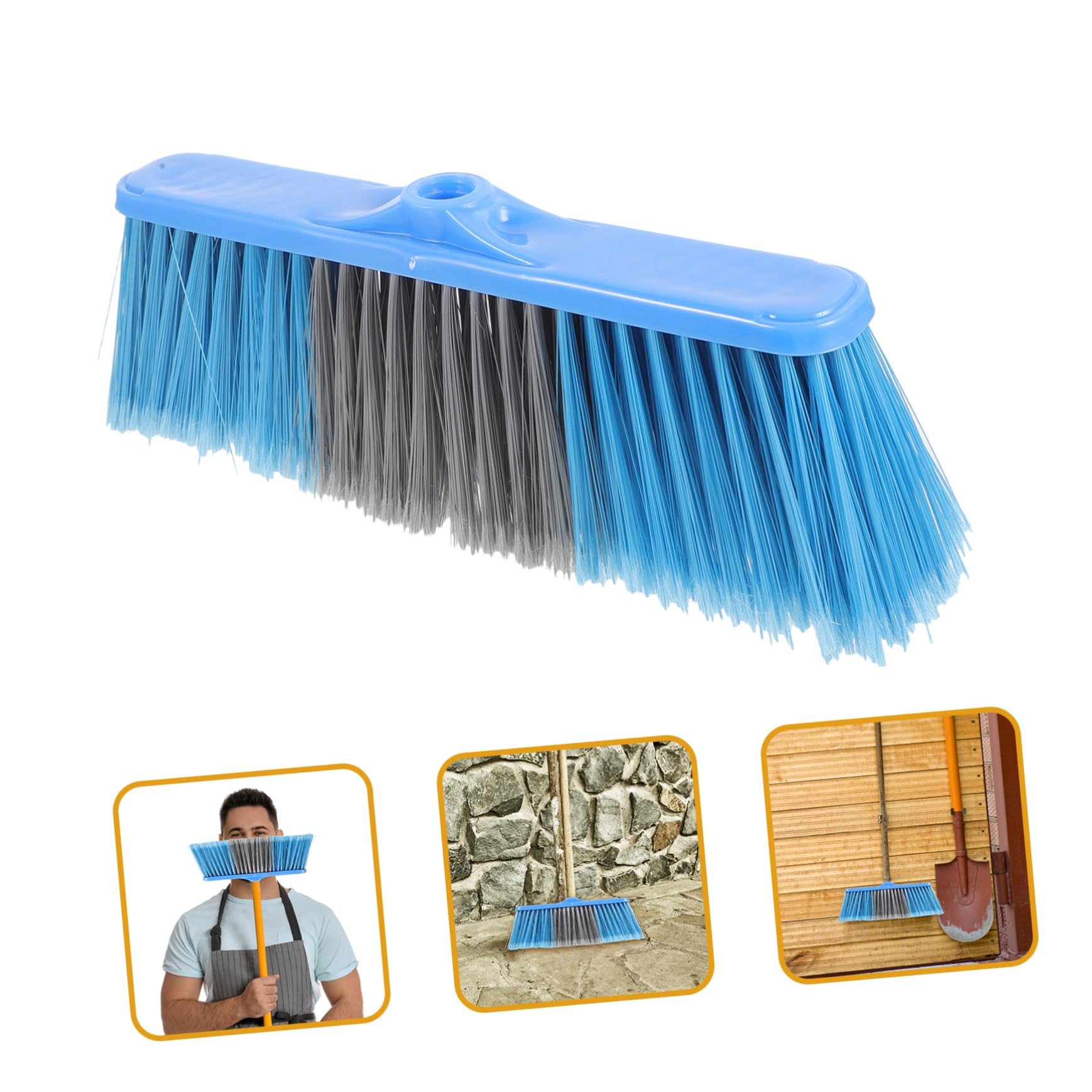 minkissy 4 Piezas de la Escoba de Limpieza Palo de Escoba Hundir jabón Accesorio de Limpieza para Escoba Cabezal de Escoba Cabeza de barredora de Piso Cabeza de barredora para Limpiar