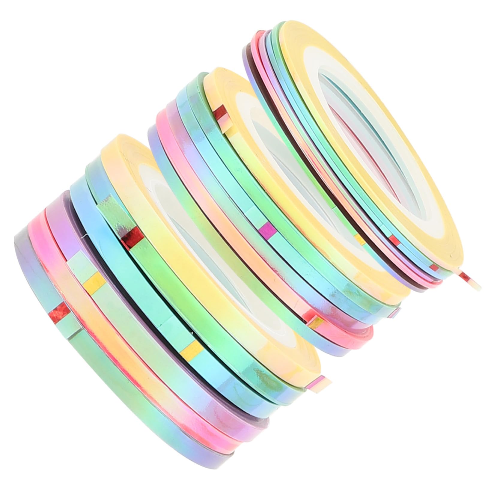 18 rouleaux Nail Striping Tape Set For Nail Art Decoration Adhesive Metallic Lines In Colors DIY Manicure Stickers