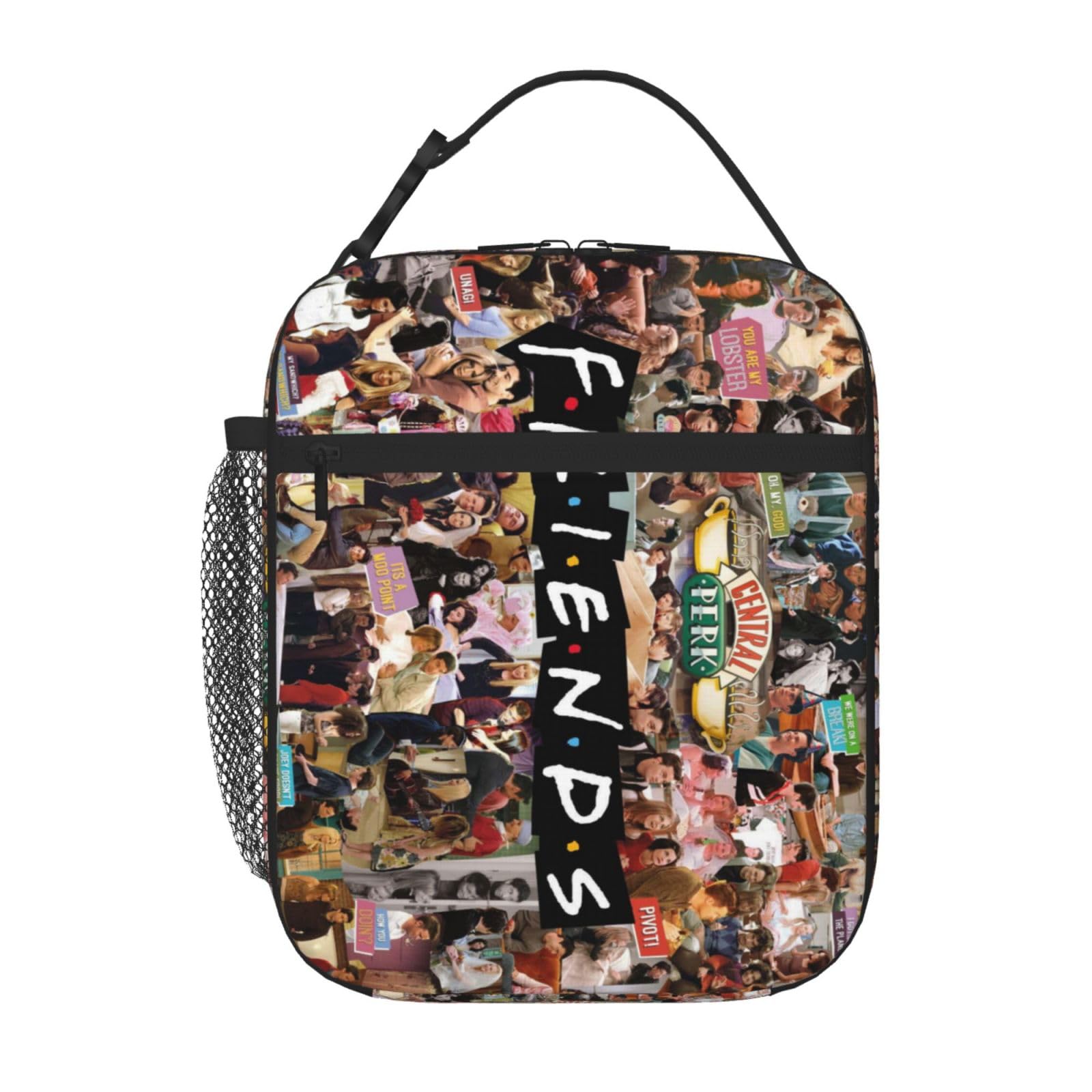 Fri-ends Tv Show Portable Lunch Bag Waterproof Tote Shoulder Bags Small  Handbags Purses Reusable Lunch Box,Shopping  Office/Picnic/Travel/Camping/Gift