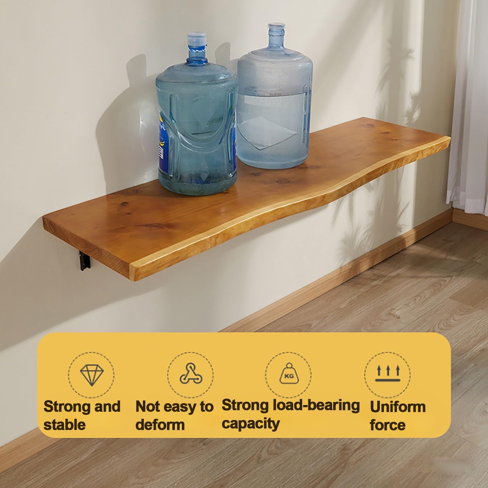 Wandklapptisch,Klapptisch Wand,Schreibtisch Klappbar Wand,Platzsparender Schwimmender Drop-Leaf Schreibtisch,Holz Wandtisch Klappbar,klapptisch Balkon Hängend,Geeignet Für Küche(100*45cm/39.3*17.7in)