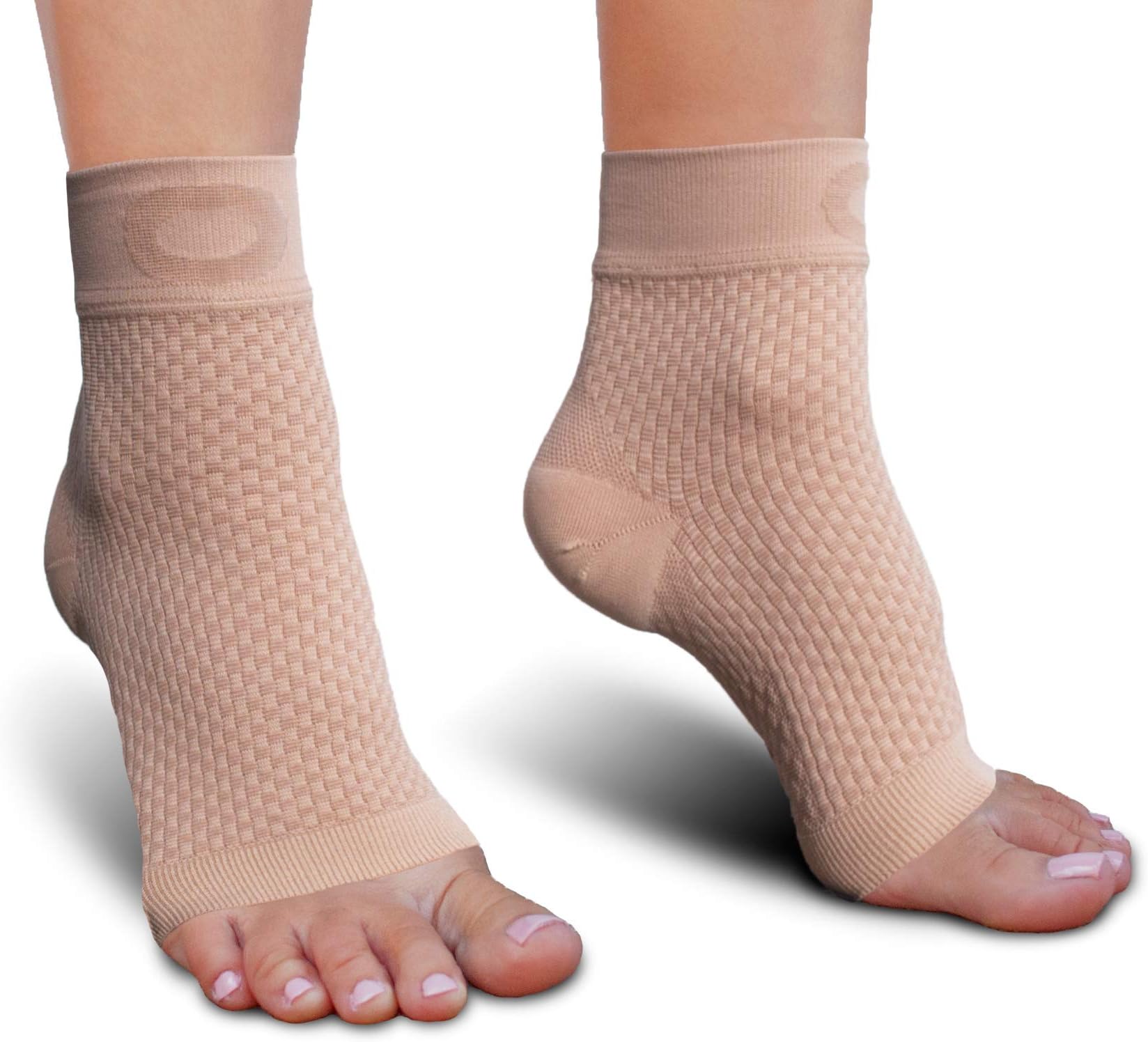 Crucial Compression Plantar Fasciitis Socks with Arch Support for Men & Women - Best Ankle Socks for Foot and Heel Pain Relief - Better Than Night Splint Brace, Orthotics, Inserts, Insoles