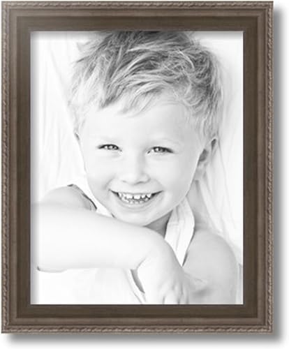 Miniatura 3 de ArtToFrames 11 x 14 pulgadas, marco de fotos de madera con detalles metálicos, color plateado envejecido, WOMD5027-11x14