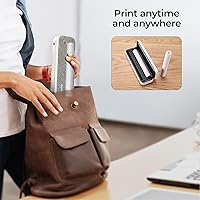 Vista 5 de MUNBYN Papel térmico A4, 2 rollos, 27 hojas/rollo de papel térmico para documentos, tareas, imágenes (8.27 pulgadas de ancho), compatible