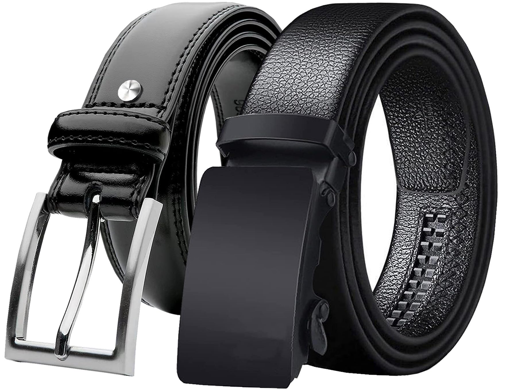 Men's Belt Combo | Pack of 2 | Vegan Leather Belts | Black | Sizes 30-44-image-24
