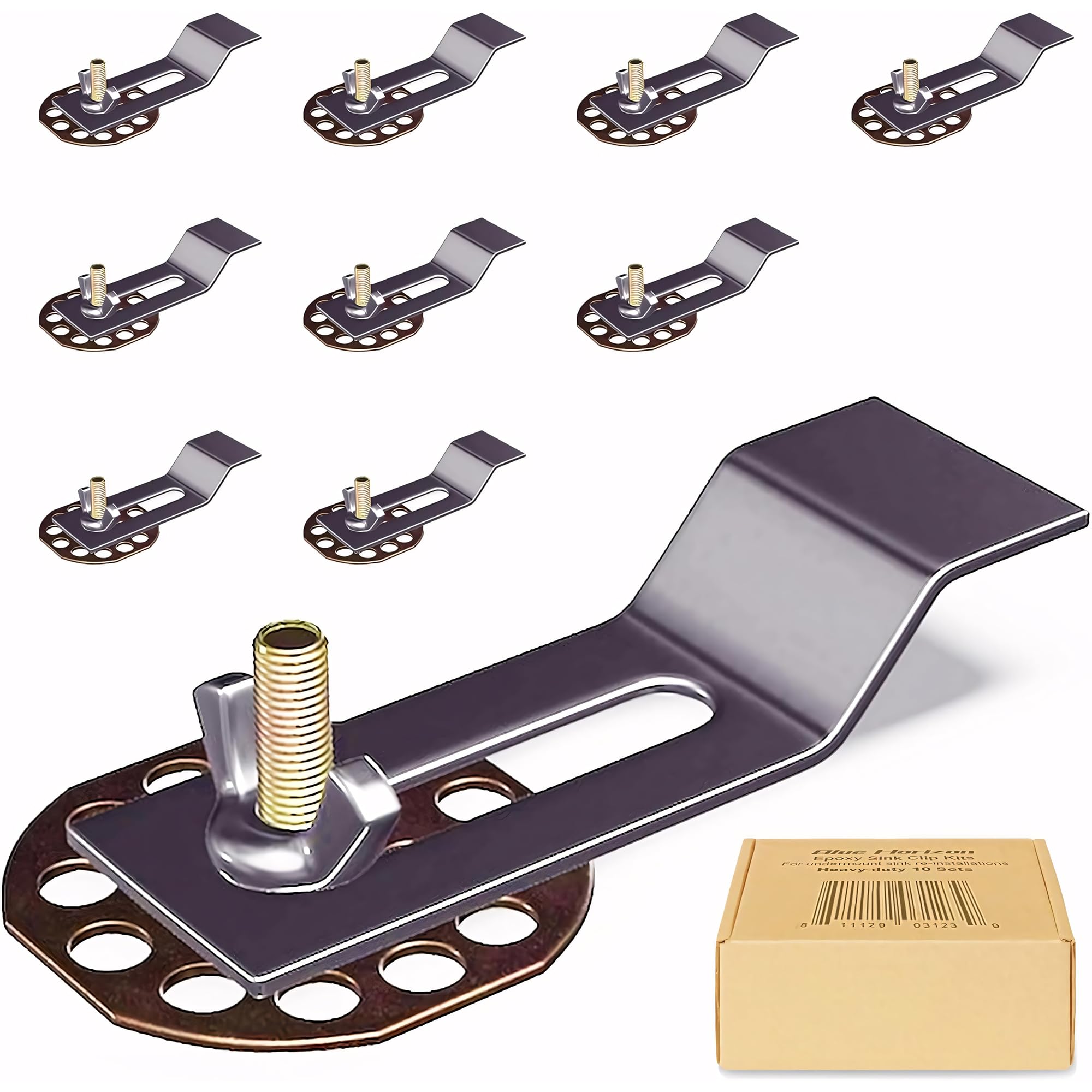 Clips d'évier encastrables anti-rouille pour sécuriser un lavabo sous plan