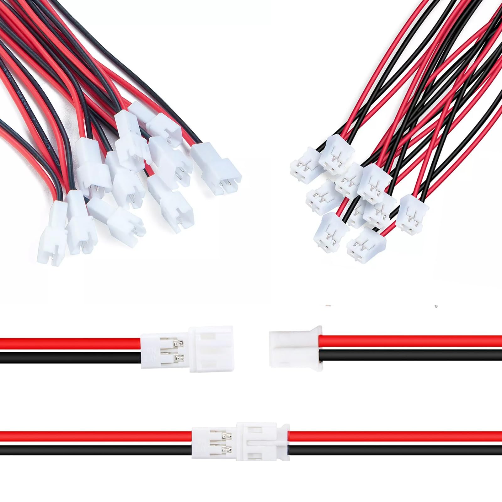 Amazon.com: XUGERIP JST PH 2.0mm 2 Pin Connector,20 PCS Male Plug