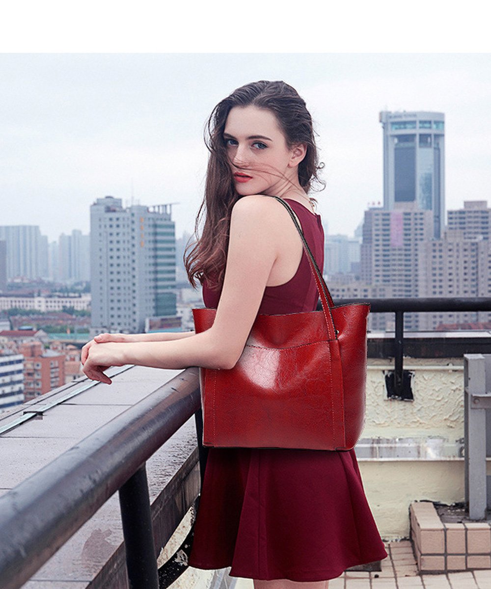 Bolso Tote Cubo para Mujer en Cuero de la PU