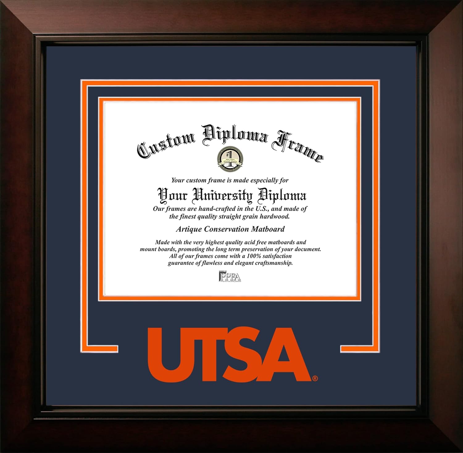 Campus Images University of Texas, San Antonio Legacy Black Cherry Spirit Logo Diploma Frame
