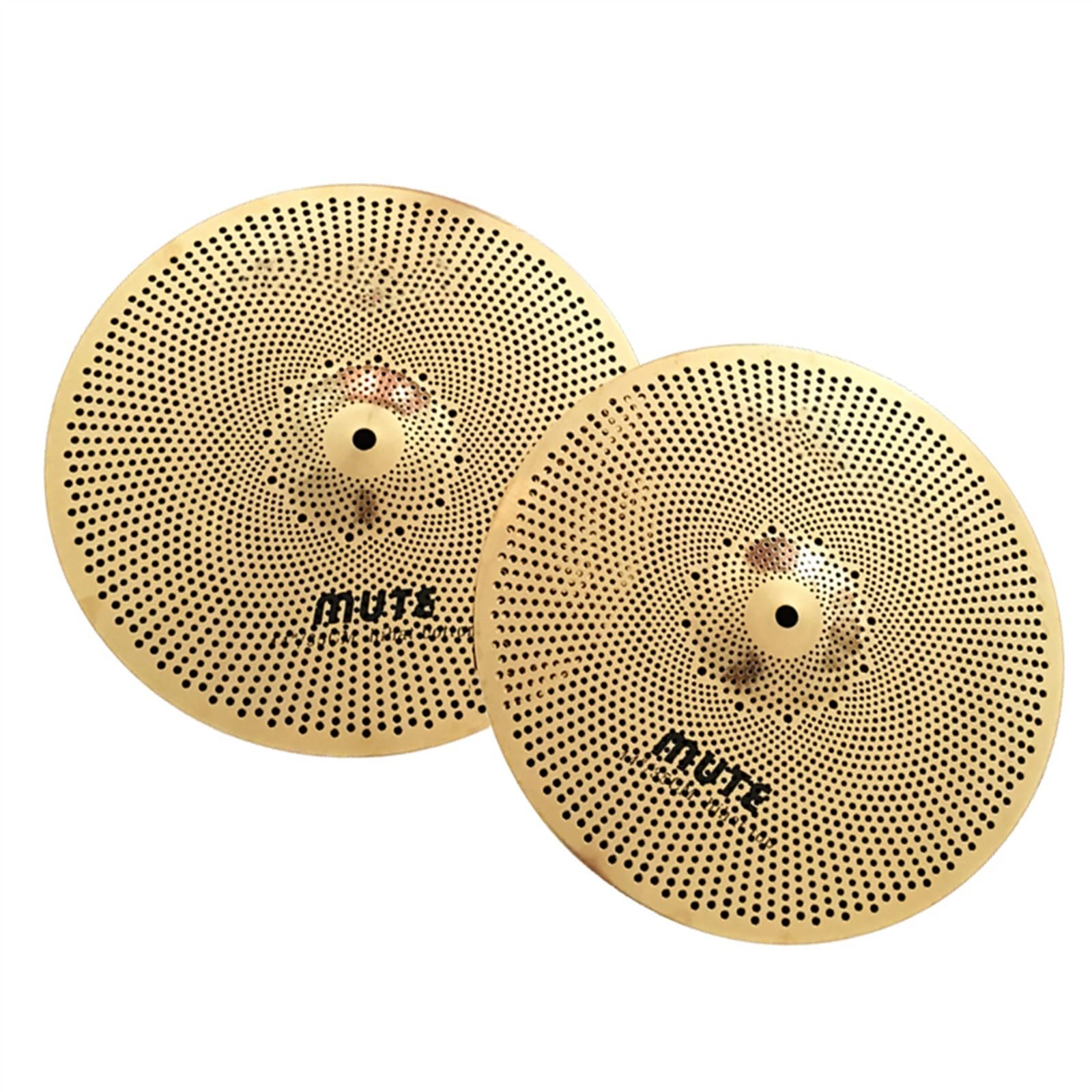 Cymbale Hi Hat Golden Mute 14" pour Débutants Et Adultes Cymbales pour débutants