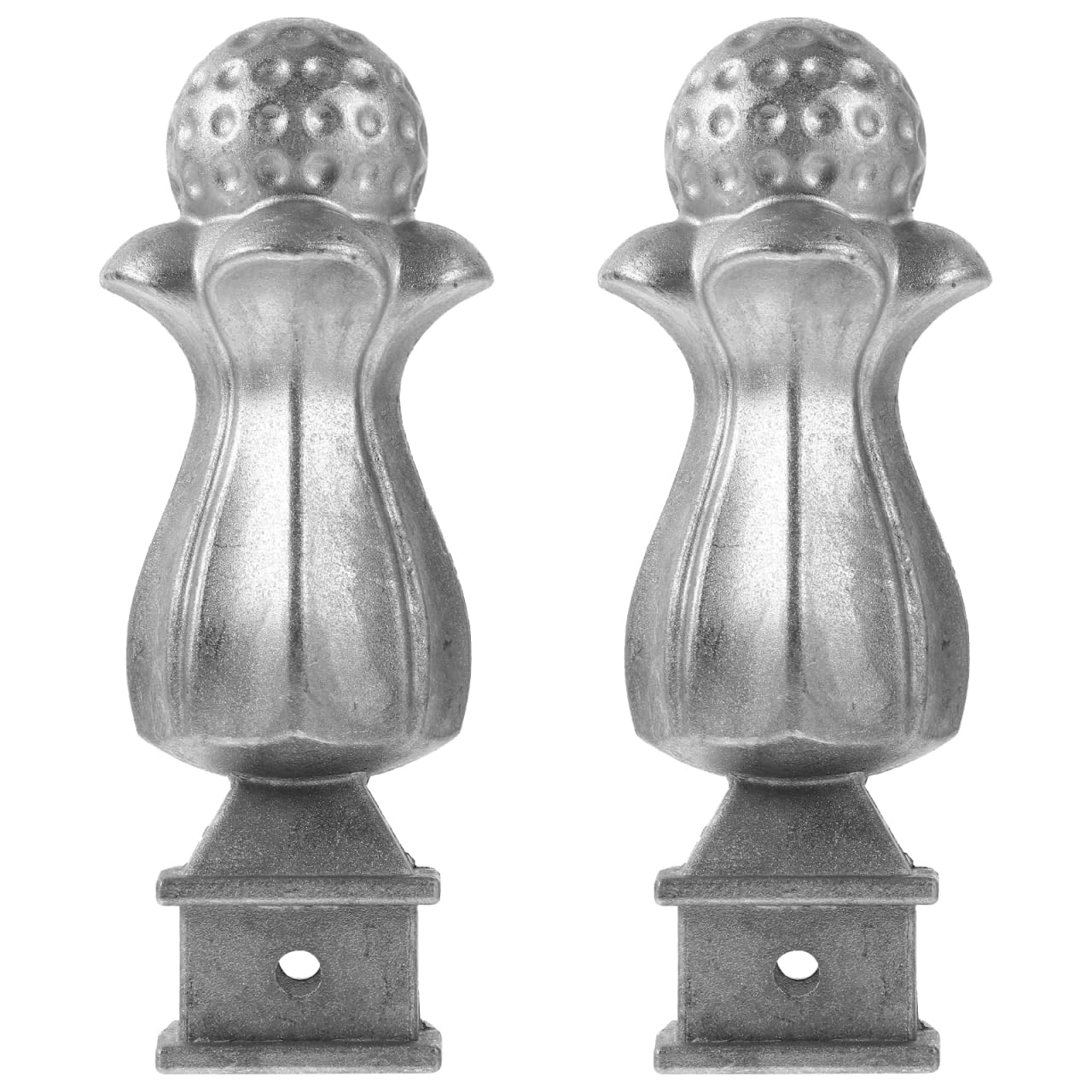 IMIKEYA Aluminum Fence Finials 2Pcs Decorative Garden Fence Toppers Metal Post Caps for Yard Gate Railing Outdoor Lawn Decor