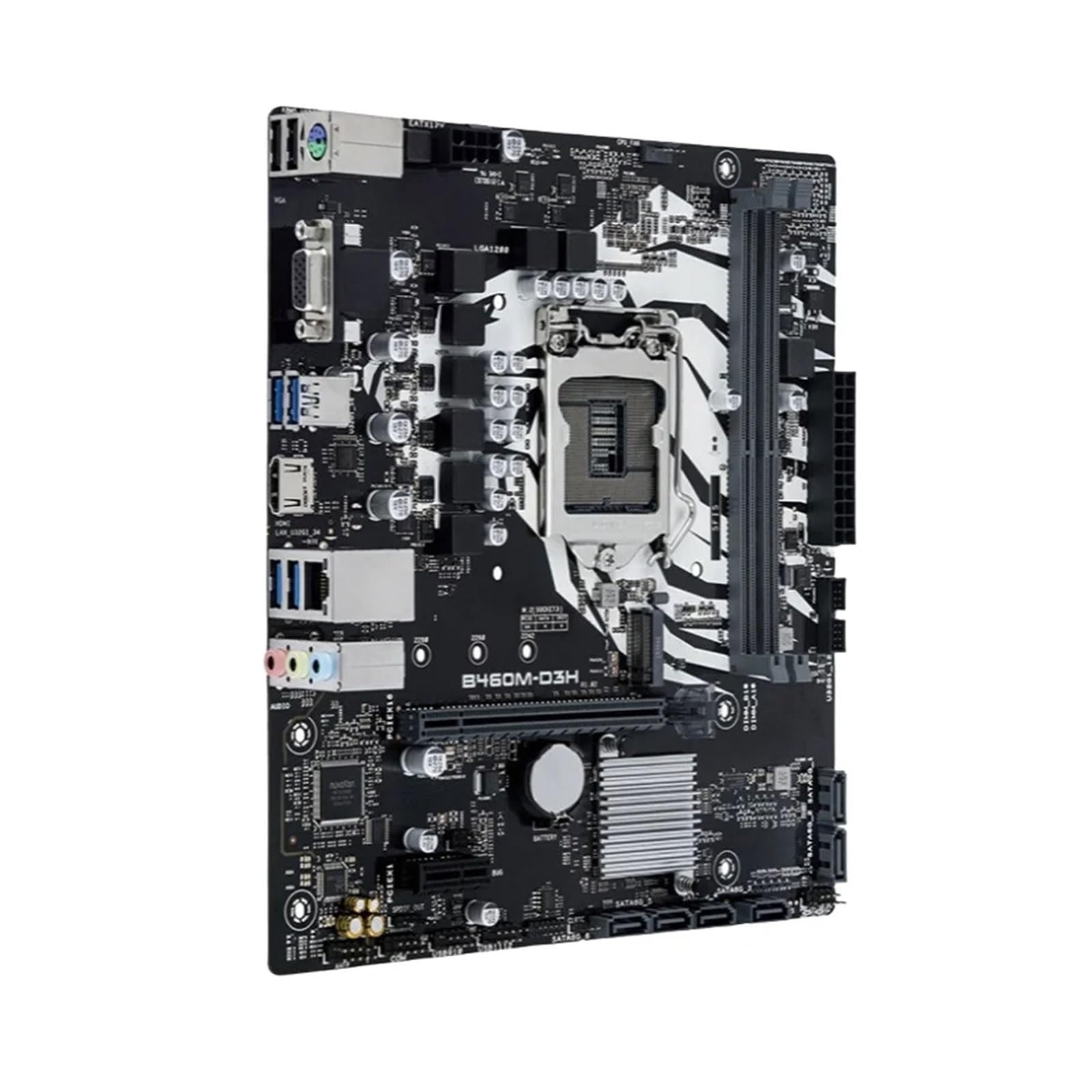 Carte Mere Fit for B460M-D3H LGA 1200 Carte Mère, B460 2X DDR4 64 GO M.2 Miro-ATX Prise en Charge i5-10400 i7-10700T i5-10600K i3-10100 i3-10305 CP