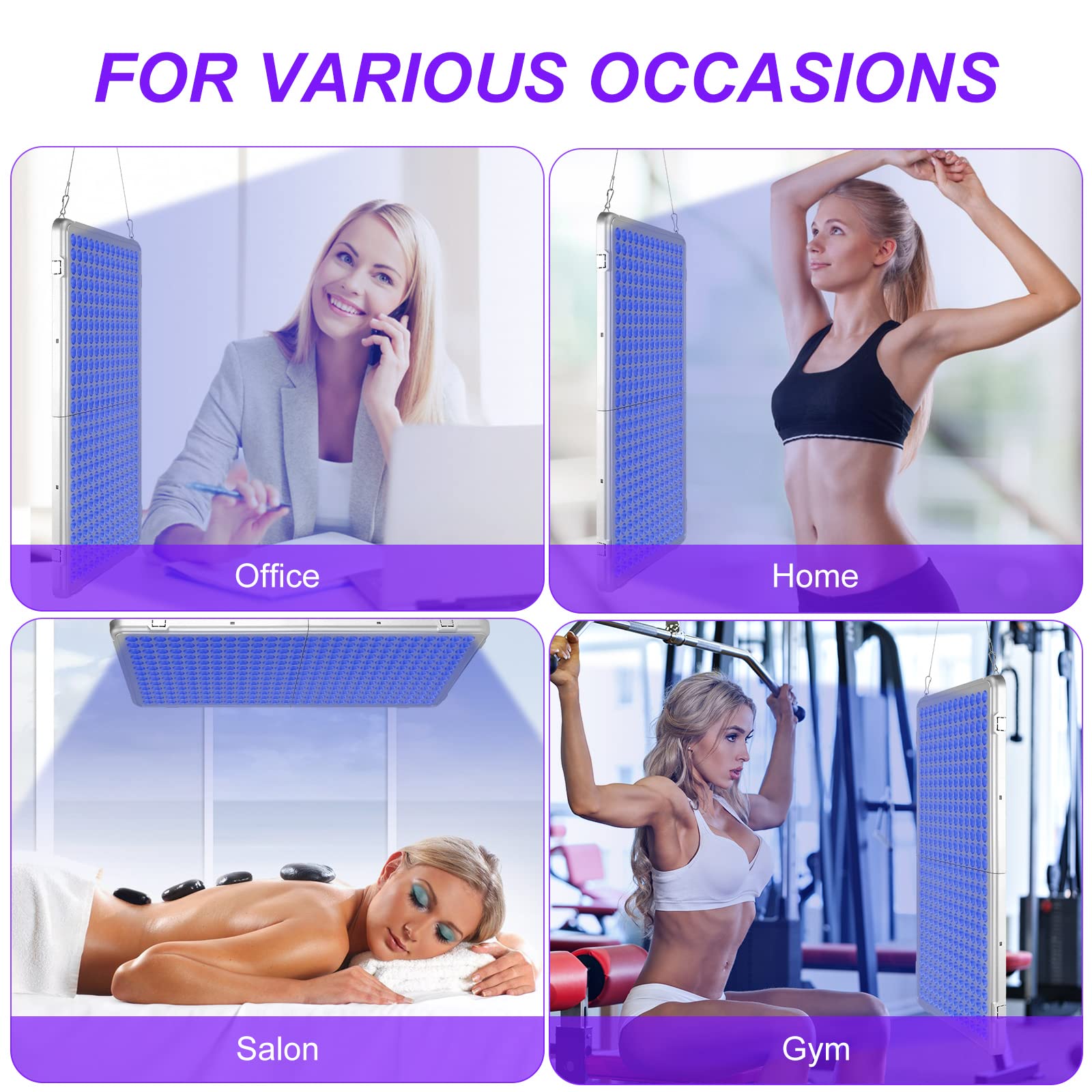 Lámpara bronceadora de 48 vatios, solárium facial para uso doméstico, lámparas bronceadoras portátiles con 338 LED, lámpara bronceadora facial plegable con gafas protectoras, apta para rostro y cuerpo