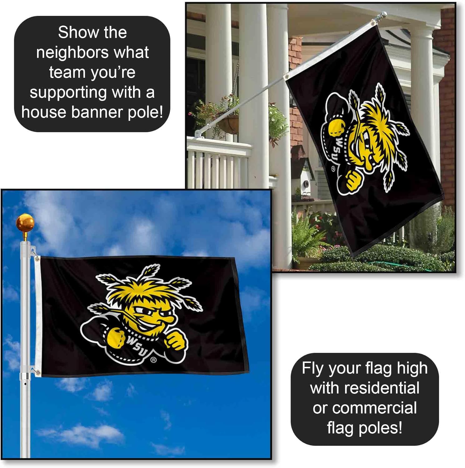 WSU Wichita State Shockers 3x5 Flag - Image 3