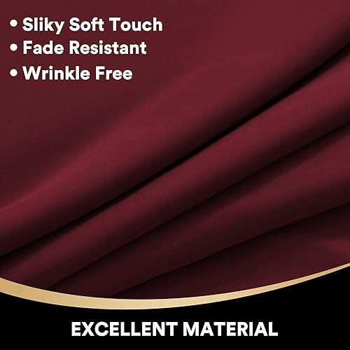 Miniatura 5 de PrinceDeco Paneles de cortina 100 % opacos para decoración navideña, reducen el ruido y bloquean el calor, cortinas con aislamiento térmico y ojales