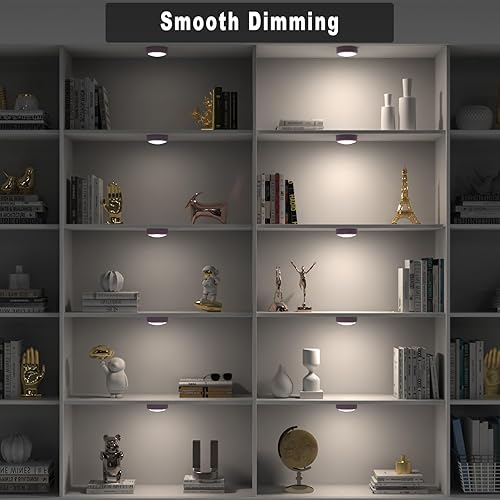 Vista 33 de HELPLEX Luces de disco con control remoto, luces LED que cambian de color, funciona con pilas, regulables, luces debajo del gabinete, luz Paquete