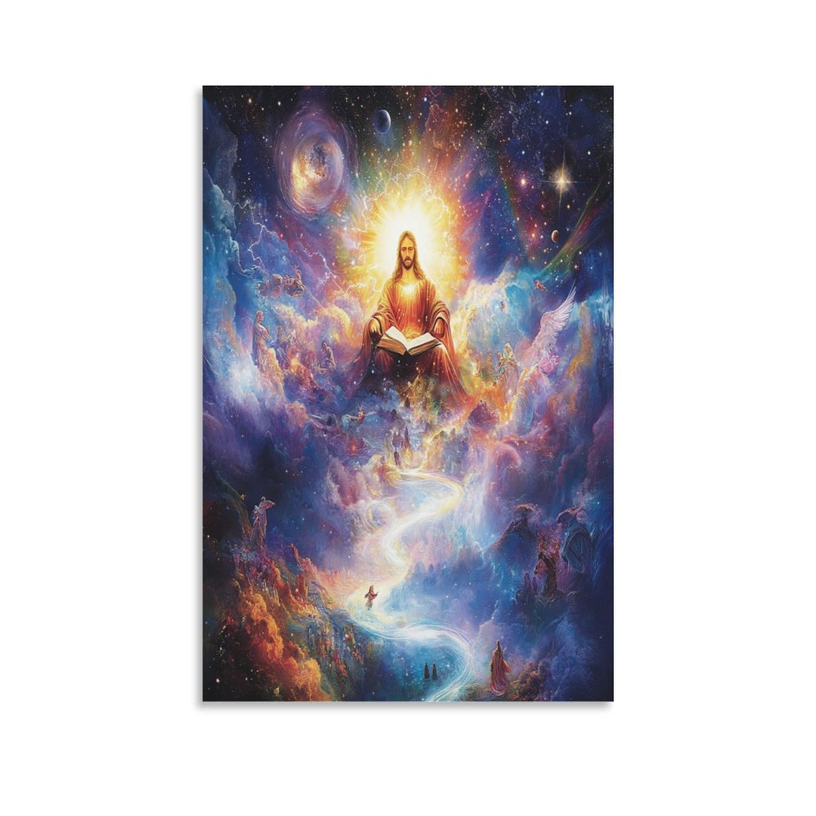 HLXZMCVBT Jesus Wall Decor Poster Canvas Prints Picture Modern Wall Art Picture Wall Hanging for Bathroom Wall Decor 12x18inch(30x45cm)