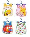 BabyGo Waterproof Baby Bibs | Fast-Dry Spill-Resistant Cotton Apron Bibs for 6–12 Months, Gentle & Reusable Feeding Bibs