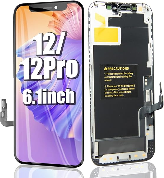 EFAITHFIX for iPhone 12/12 PRO Screen Replacement 6.1 Inch 3D Touch LCD Screen Display Full HD Digitizer Frame Assembly Compatible with iPhone 12/12 Pro LCD with Waterproof Adhesive Sticker (No Tools)