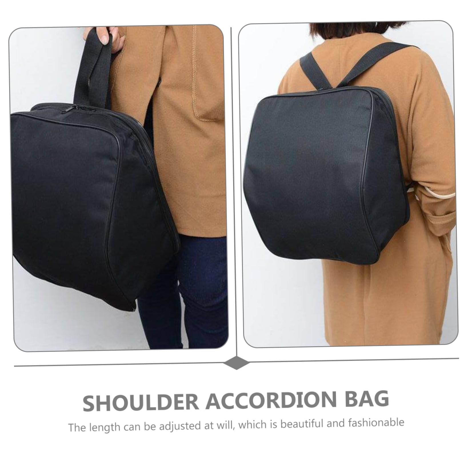 Levemolo Paquet de Transport pour Accordéon à 8 Basses, Paquet Parapluie, Tissu Oxford Noir, Bandoulière Réglable, Anti-poussière pour Écoles et Studios