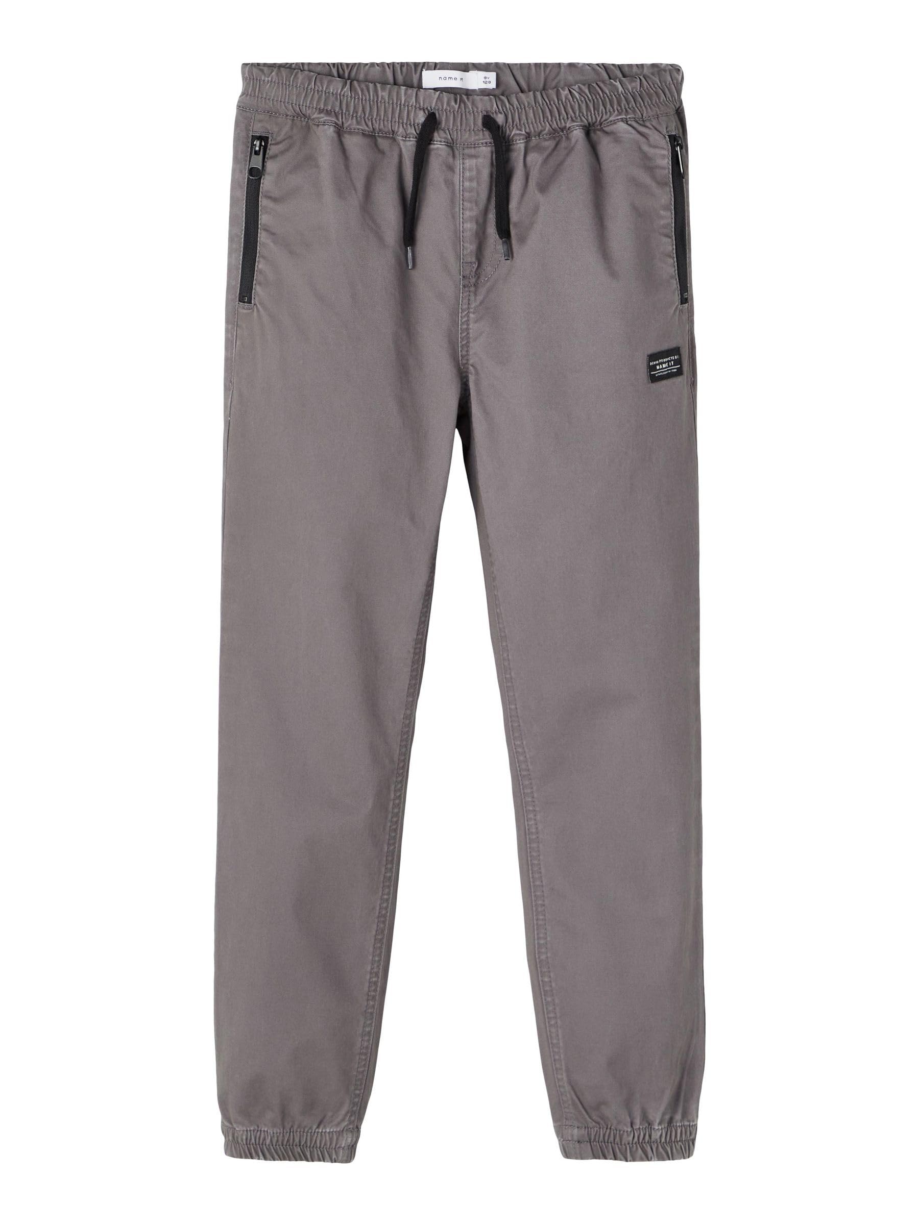 Pantalones para niños NAME IT Nkmromeo jogger en sarga de algodón premium 6