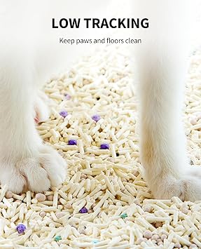 PETKIT Upgraded Clump+ Tofu Mixed Cat Litter, Water Flushable,Ultra Absorbent and Fast Drying, 100% Natural Ingredients Clumping Litter, Dust-Free Low Tracking Bentonite Litter (5.2lb6bags)