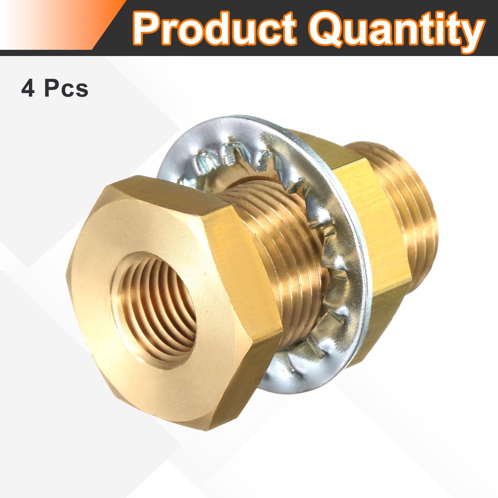QUARKZMAN 4Pcs Raccordi di Passaggio NPT 1/4" Femmina Doppia Filettatura