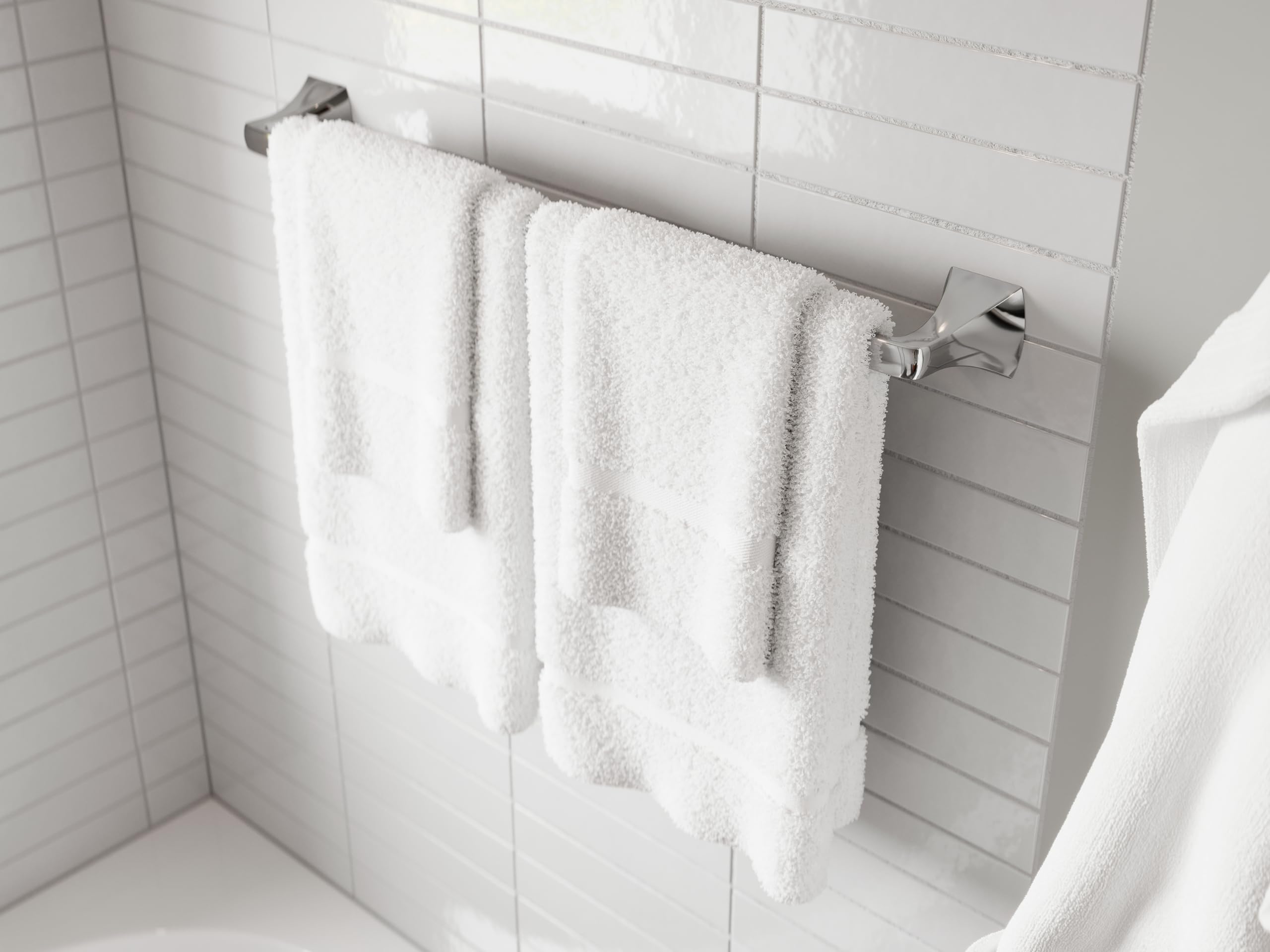 Toallero De Baño Moderno, Toallero De Pared De Oro Cepillado-Homary