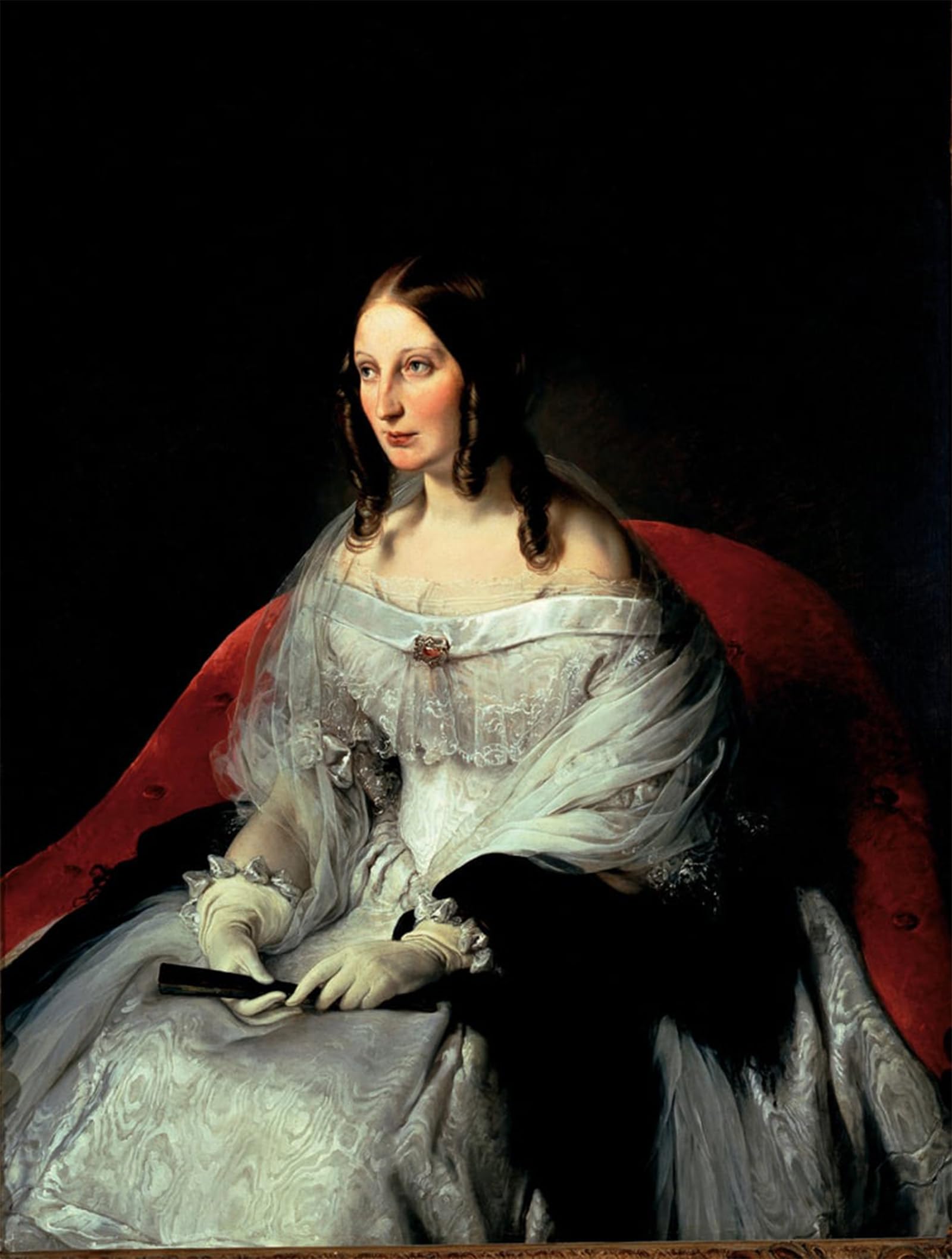 ARTXLXXBN Famous Prints Artwork Pictures Poster Painting Art Portrait of Sarah Louise Strachan Principessa Di Sant'antimo by Francesco Hayez Artwork Landscape Pictures for Home Decor 60x90cm
