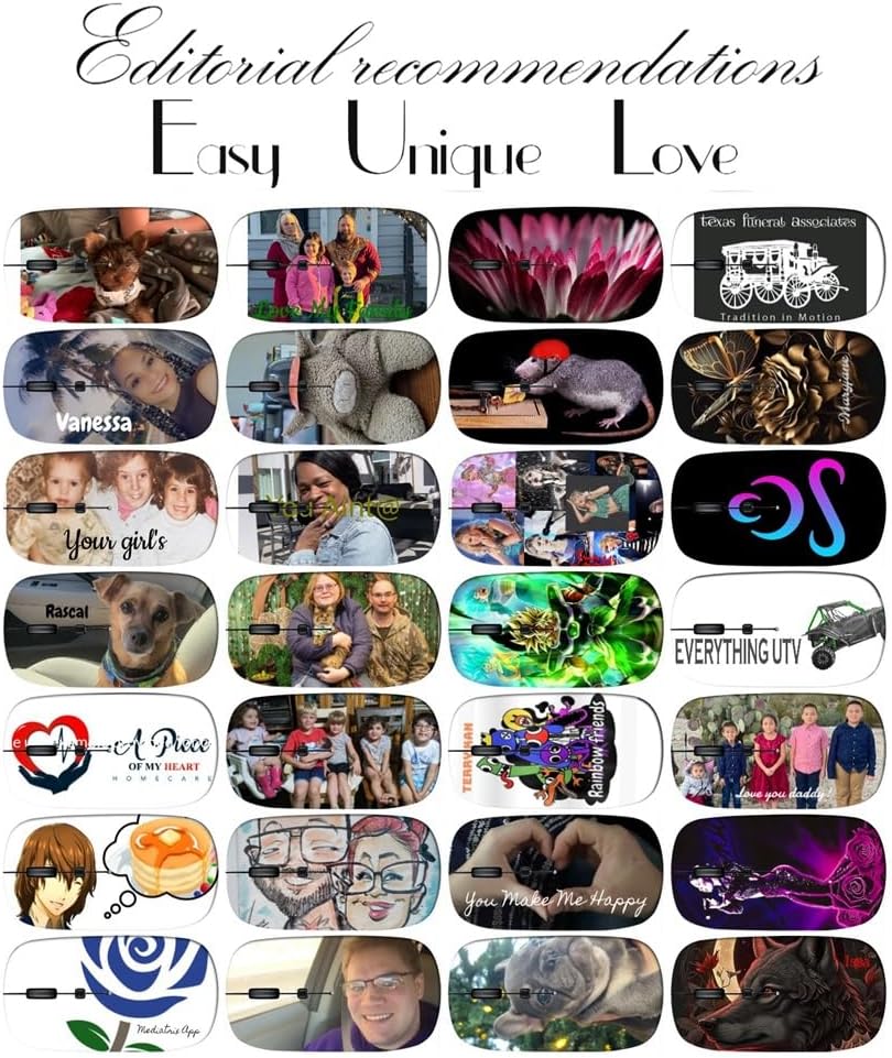 Miniatura 9 de maizi MacBook Air Mouse inalámbrico para PC, computadora Chromebook, MacBook Air, mouse inalámbrico MKADAU Border Collies, mouse de viaje, receptor