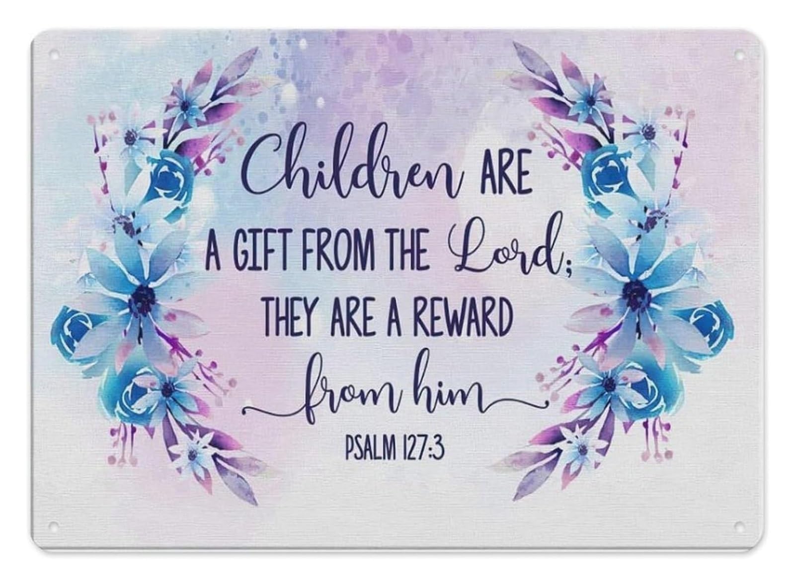 IDGTTLDF Farmhouse Metal Tin Sign Lord Blesses Christian Inspiration Wall Plaque For Porch Hallway Den Study Library 8 X 12 inch