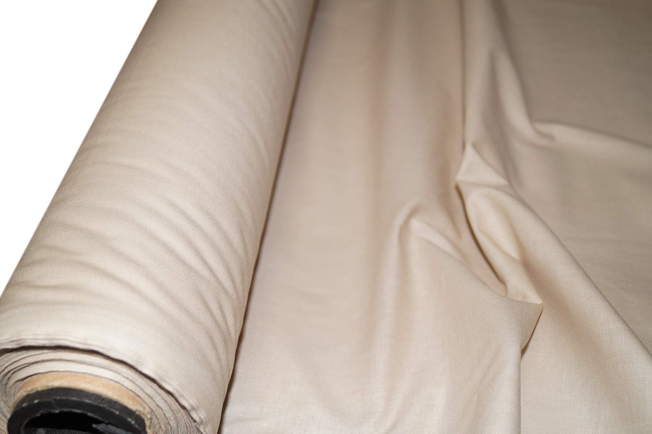 TheFabricTrade Beige 100% Cotton Plain Fabric PER METRE / *****