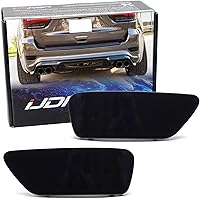 Vista 9 de iJDMTOY Lentes de reflector de parachoques trasero de lente ahumada Compatible con Jeep 2011-2020 Grand Cherokee WK2, Compass y Dodge Journey