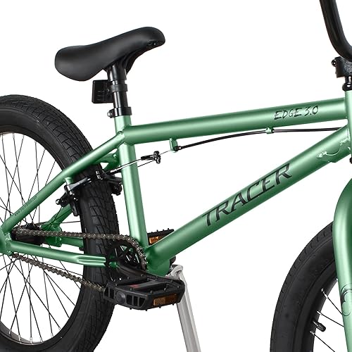 Miniatura 5 de Tracer Edge Freestyle - Bicicleta BMX para hombre y mujer, para principiantes y avanzados, marco de acero para adultos, ruedas de 20 pulgadas,