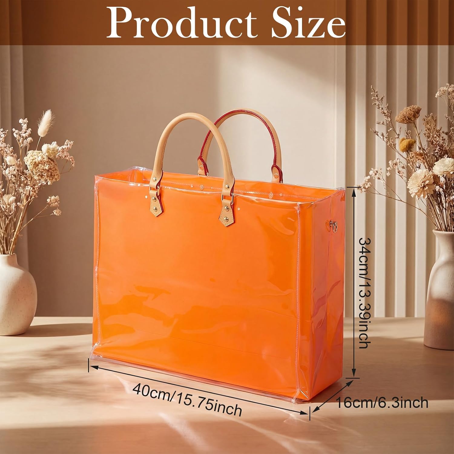 Abbylike Clear PVC DIY Tote Bag Handbag Making Kit for Adults Beginners Handmade Craft Accessories Tool Set Handmade Purse Making for Women Birthday Christmas Party Gift(15.8x6.3x13.4 Inch)