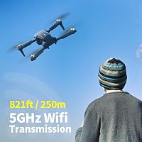 karuisrc Összecsukható Drón 2 Kamerával - WiFi FPV Quadcopter Kezdőknek, Kefementes Motor, 1080P HD Kamera, 20 Perc Repülési Idő, Egyérintés 5