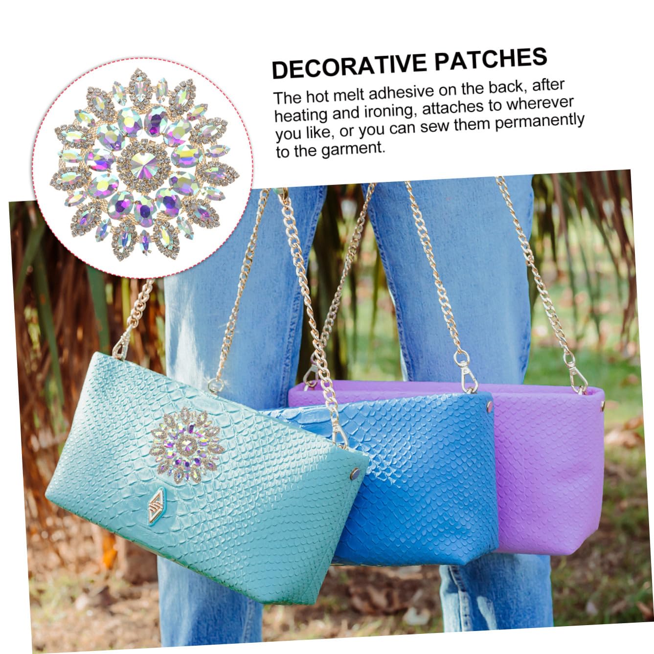 Operitacx 2pezzi Brooch Patch Decorativo Per Abbigliamento Toppe Per Riparazione e Decorazione Per Borse e Accessori Facile Applicare