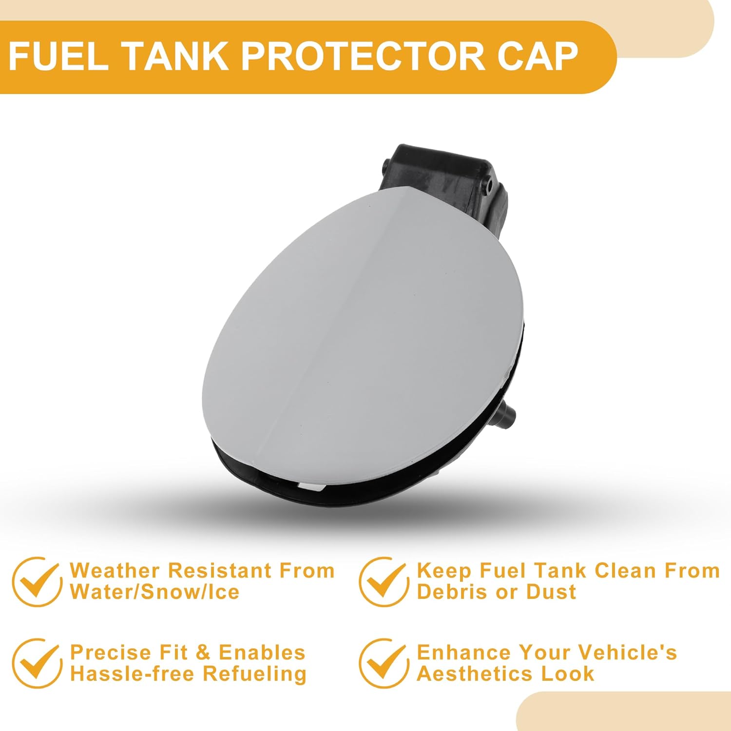 Fuel Tank Door Cap for Volkswagen CC 2006-2012 Fuel Filler Flap Cover Bolt Type No.3C8809857C Primer ABS