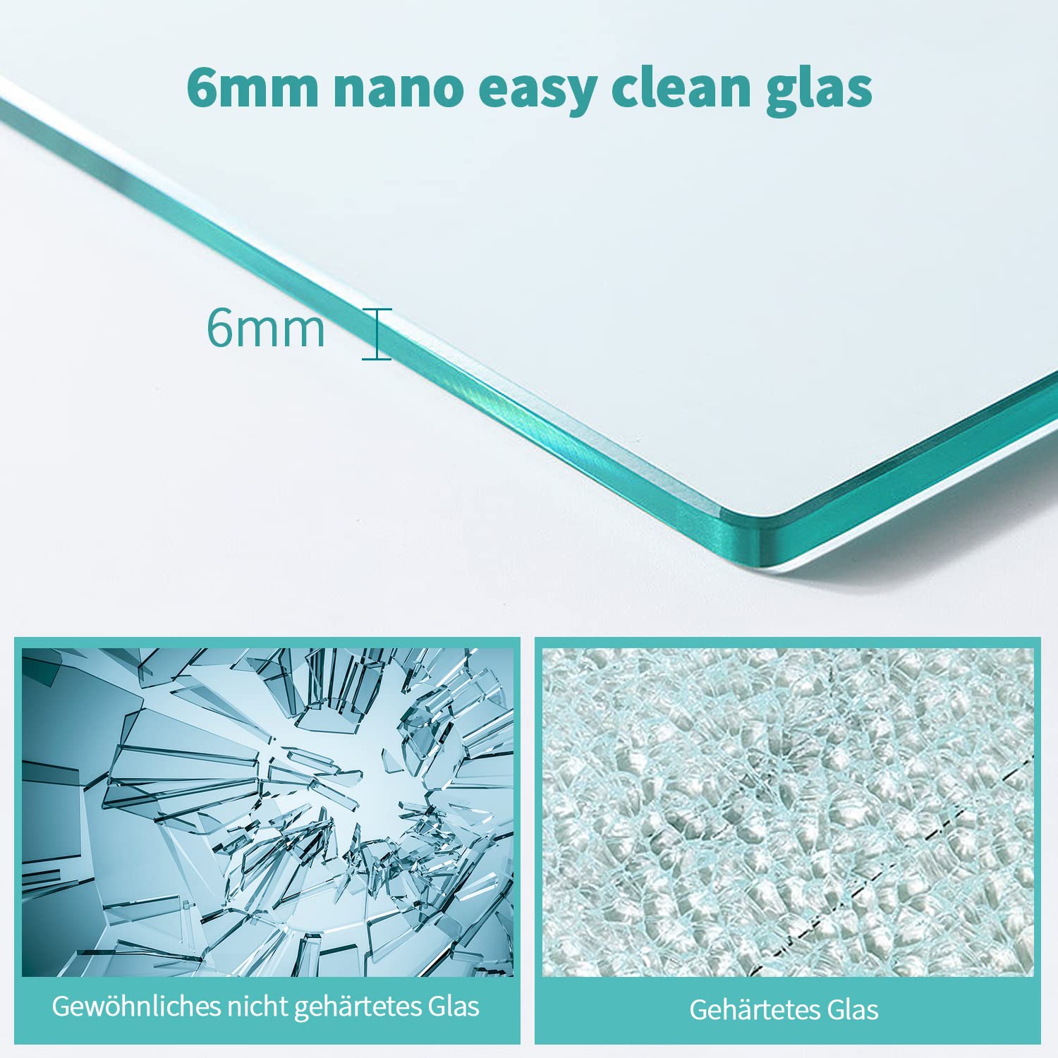 Walk in Dusche Duschwand 120x195 cm Falttür Dusche Duschtrennwand 6mm ESG-Sicherheitsglas Nano Beschichtung