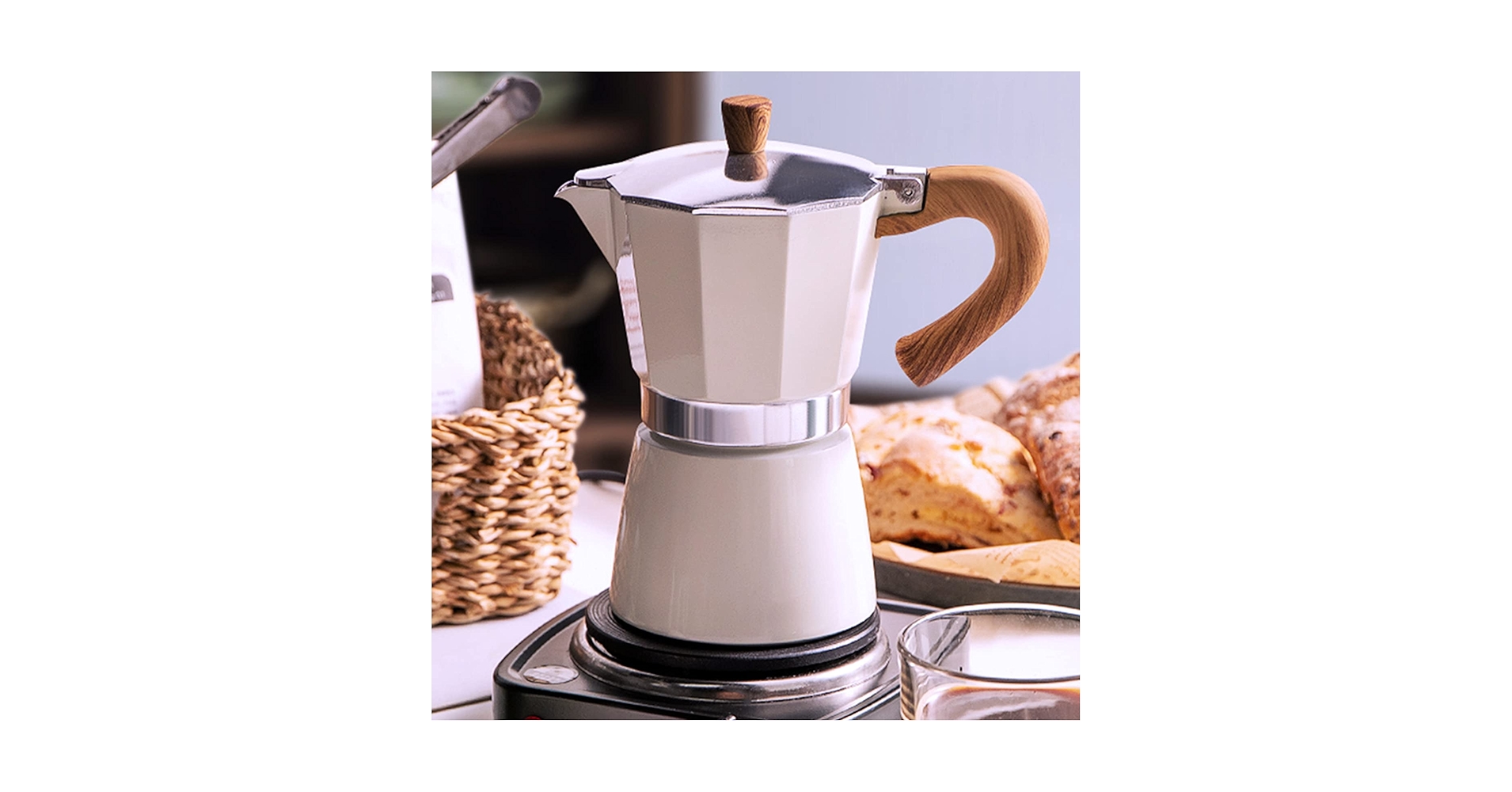 バーベキュー・調理用品 AFTERNOON COFFEE STOVE SET Amazon.com: Stove Espresso Mocha Jug 9 Piece Portable Case