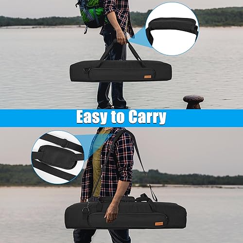 Miniatura 6 de Funda de transporte para trípode, 35 pulgadas, bolsa de un solo compartimento con correa de hombro ajustable y asa, para soportes de
