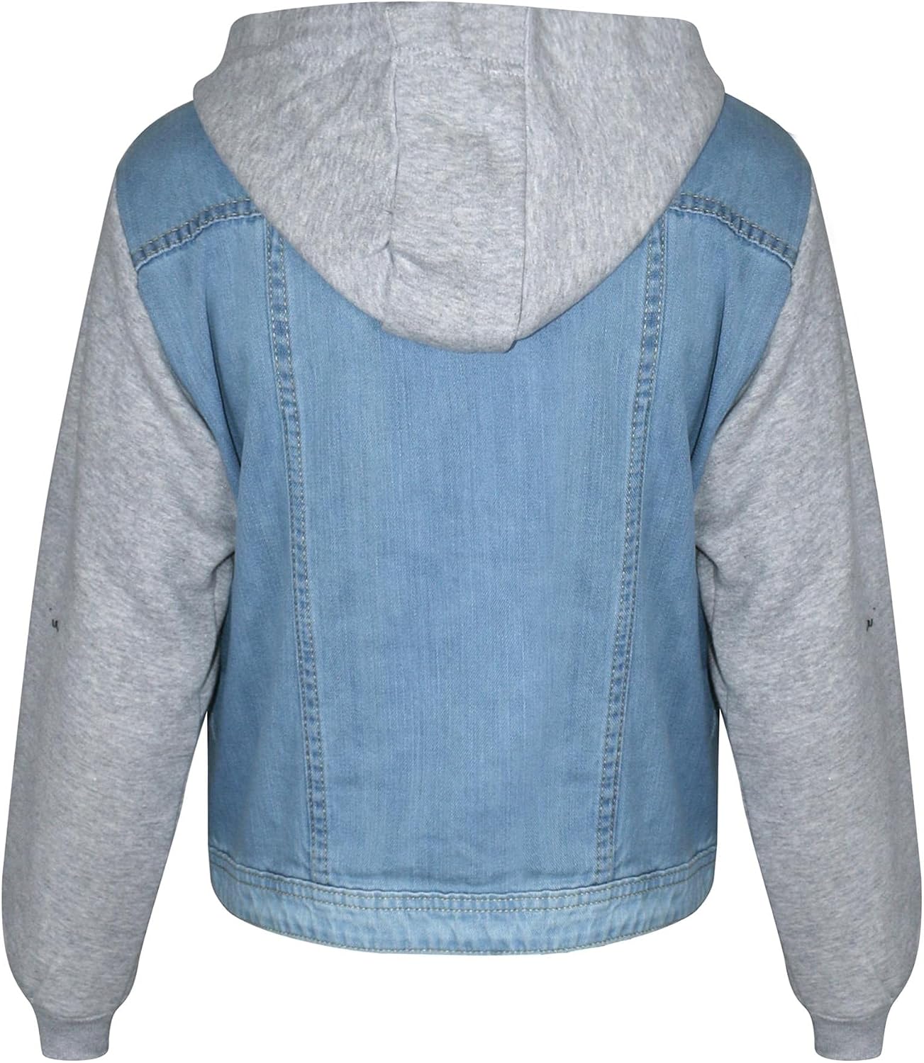 Kids Boys Denim Jacket Fleece Sleeves 