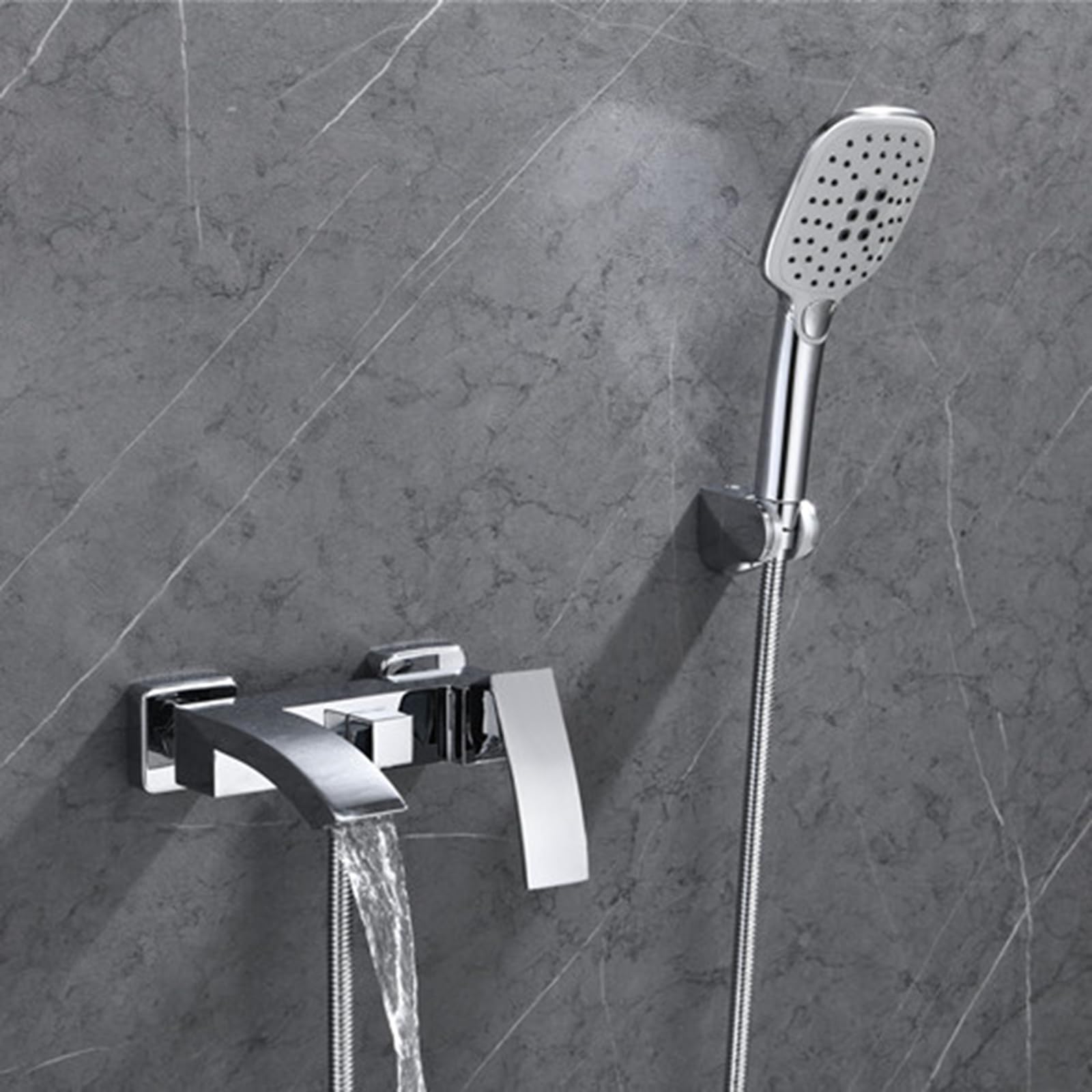 Robinet mitigeur de bain pour remplacer une robinetterie ancienne avec douchette cascade 3 modes