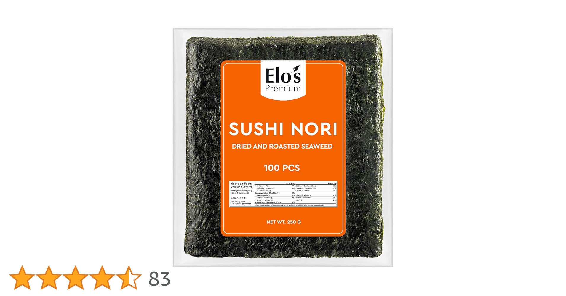 Tasjin Sushi Nori Sheets| 100 Full Size Sheets | Roasted Seaweed