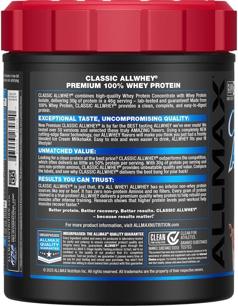 ALLMAX Nutrition AllWhey Classic Whey Protein (0.9 Pound, Chocolate) - Image 3